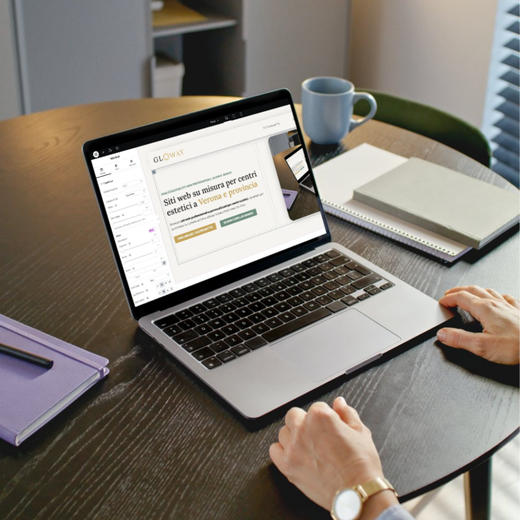 lavorando al sito web di gloway design