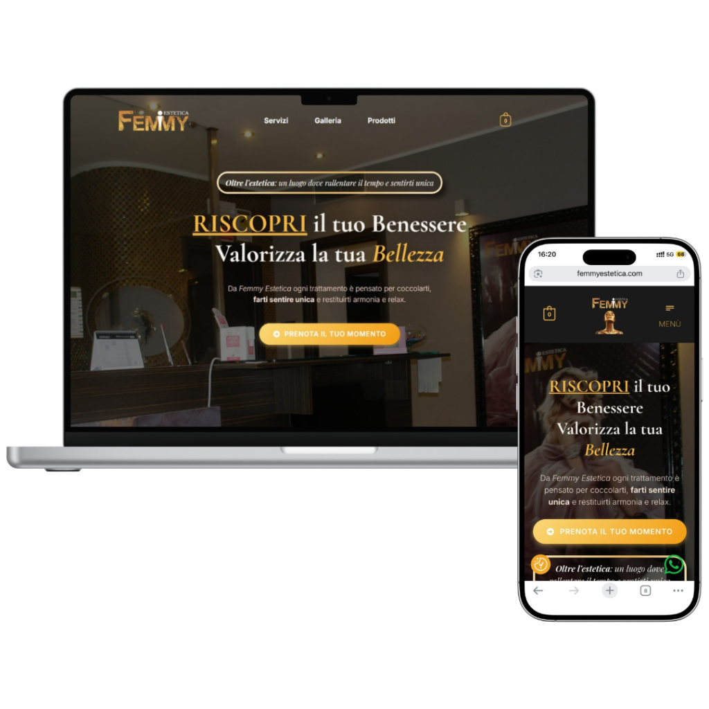 realizzazione sito web centro estetico femmy
